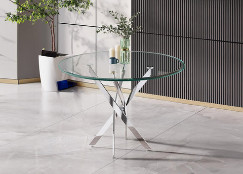 Mesa Redonda de Cristal Templado 120cm DT. Comedor o Cocina