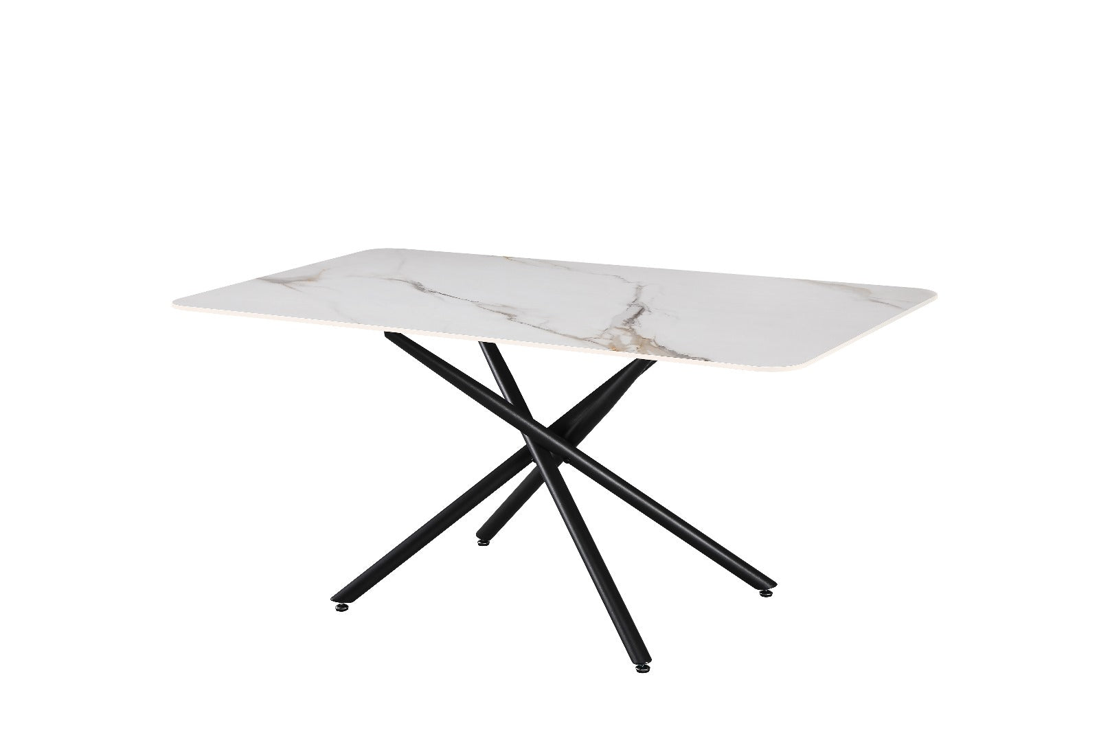 Mesa Fija de Comedor con Acabado Marmol 160cm