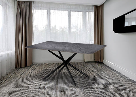 Mesa Fija de Comedor con Acabado Marmol 160cm