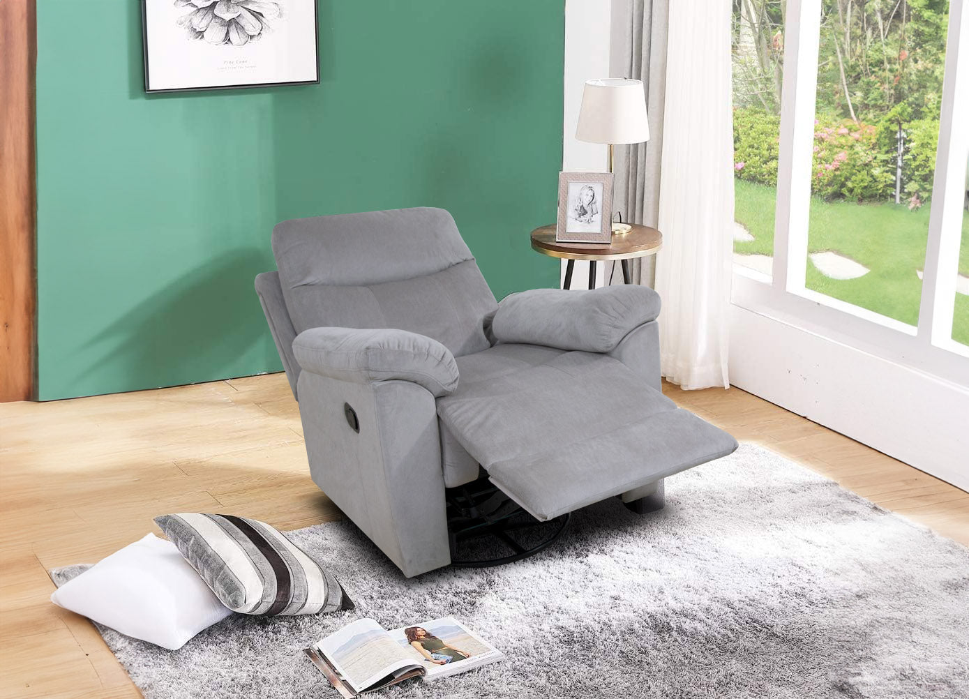 Fauteuil inclinable manuel Texas 1 place gris