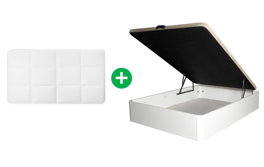 Cama Canape 90cm + Cabecero en Polipiel Nerea