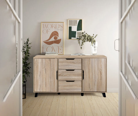 Buffet avec 2 portes et 3 tiroirs DN. Meubles de salon ou de salle à manger