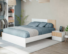 Tête de lit Ethna. Tête de lit + 2 tables