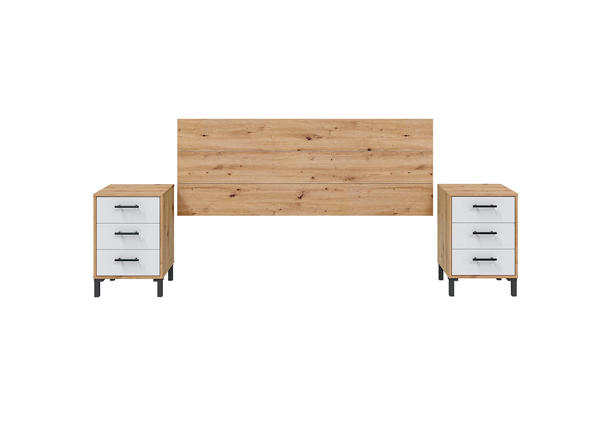 Cabecero de Cama Velvet. Cabezal + 2 Mesitas