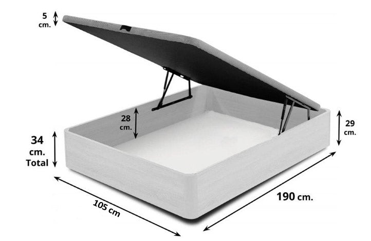 Lit canapé pliant (90, 105, 135 et 150 cm x 190 cm)