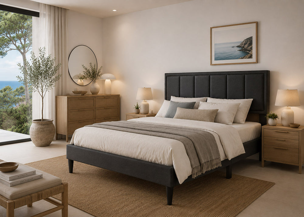 Cama de Casal com Estrado de Ripas Twin 150cm