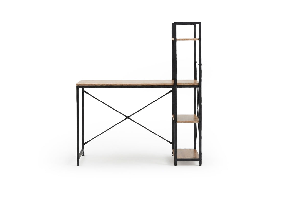 Mesa de Escritorio con Estanteria Industrial Nancy 122cm