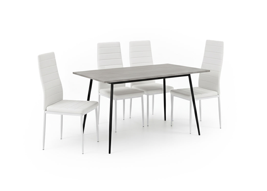 Mesa de Comedor 180cm + 4 Sillas Polipiel