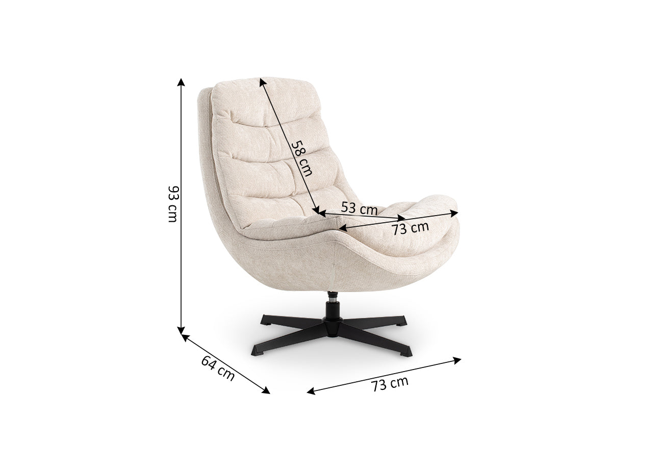 Sillon Caro. Butaca Giratoria Relax