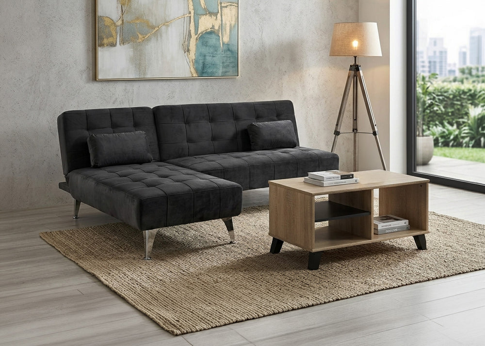 Sofá-Cama Chaise Longue XS + Mesa de Centro DN