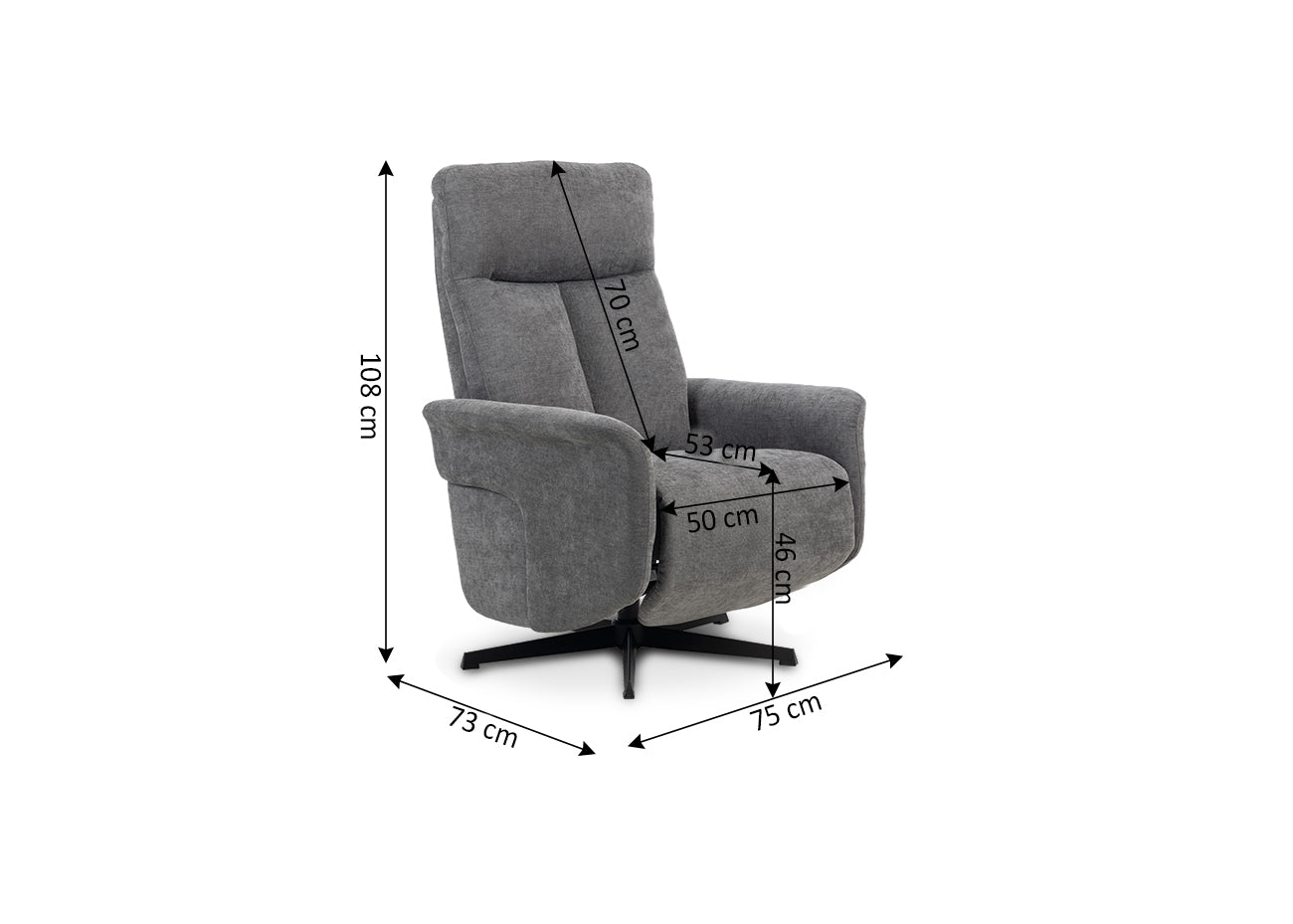 Sillon Reclinable Mary. Butaca Giratoria Relax