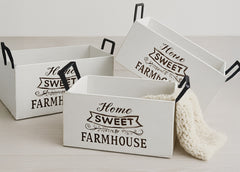 Set de 3 Cestas de Almacenaje con Asas. Organizacion Practica y Resistente