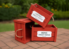 Set de 3 Cestas de Almacenaje con Asas Estilo Mimbre. Almacenaje Decorativo