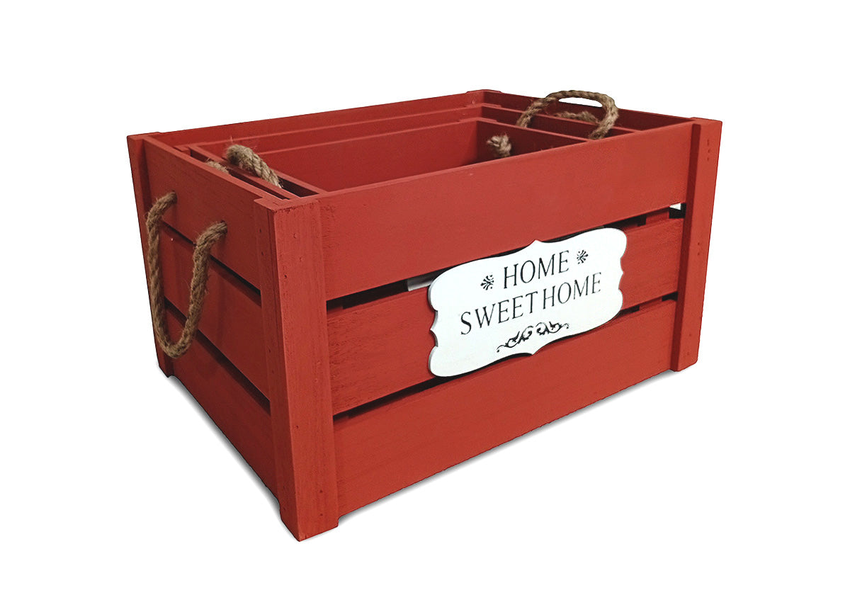 Set de 3 Cestas de Almacenaje con Asas Estilo Mimbre. Almacenaje Decorativo