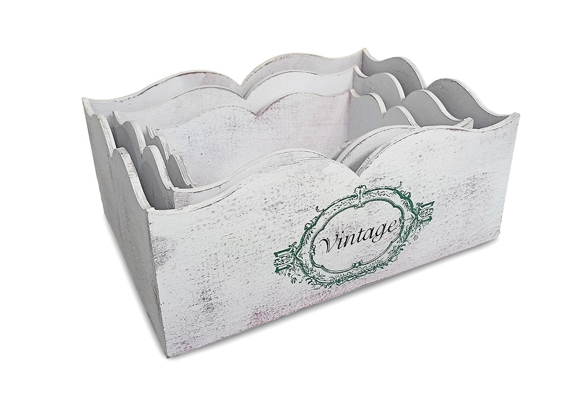 Set de 3 Cestas Organizadoras con Asas. Almacenaje Decorativo