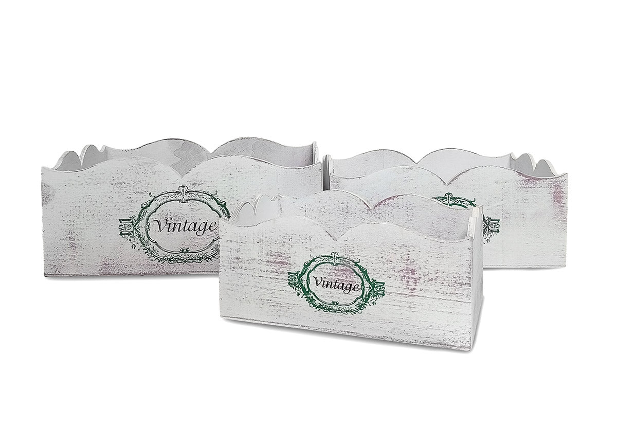 Set de 3 Cestas Organizadoras con Asas. Almacenaje Decorativo