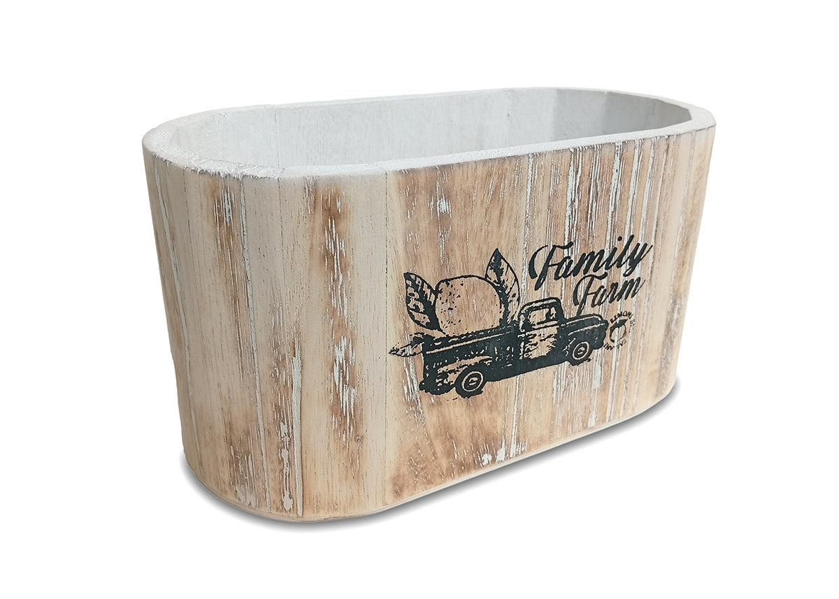 Set de 3 Cajas Estilo Madera Apilables. Almacenaje Decorativo