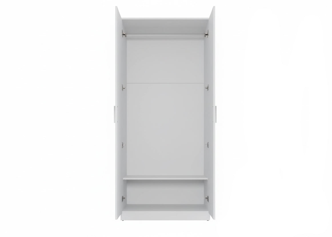 Armario de Dormitorio 2 Puertas W, con Espejo