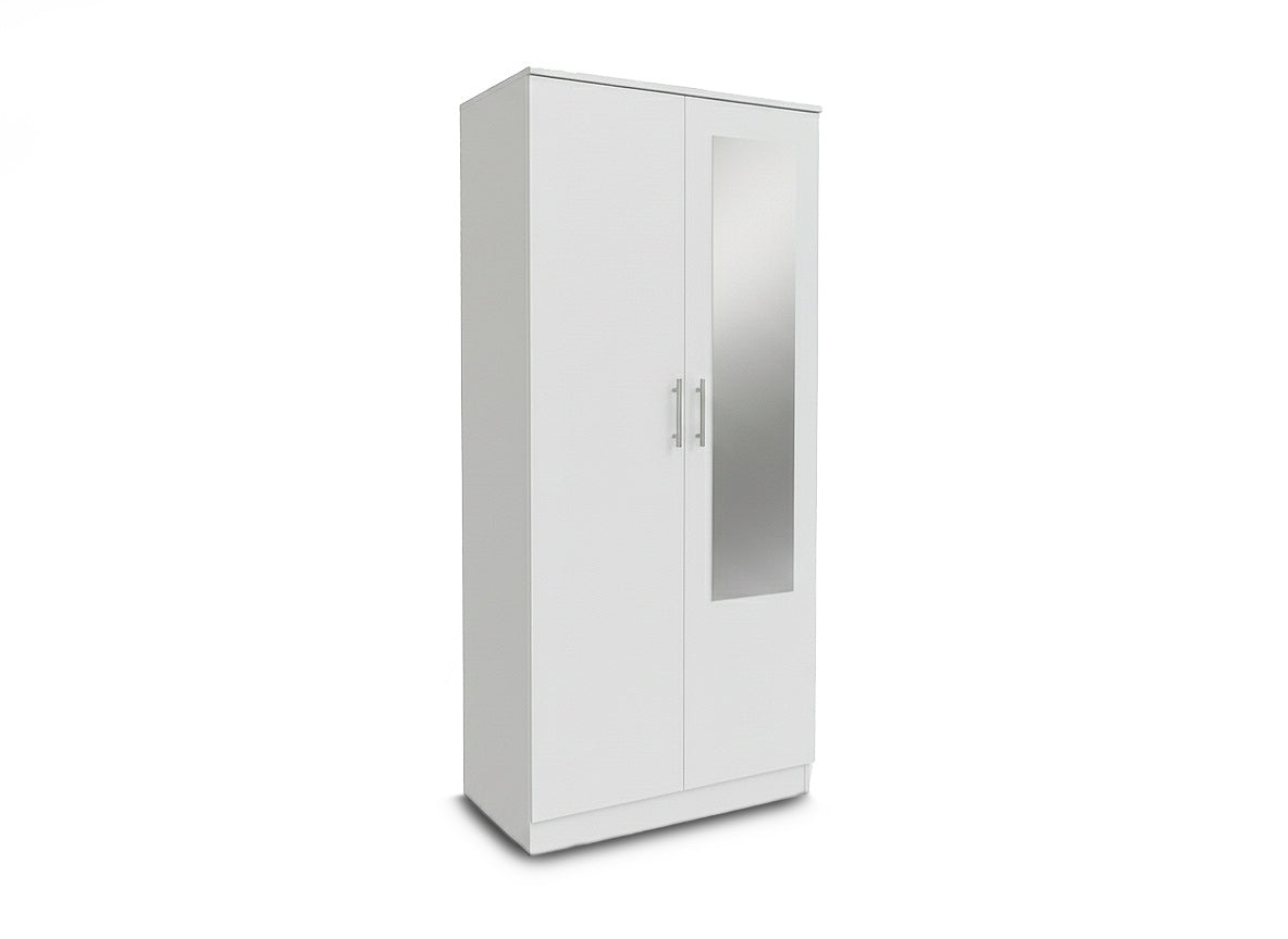 Armario de Dormitorio 2 Puertas W, con Espejo