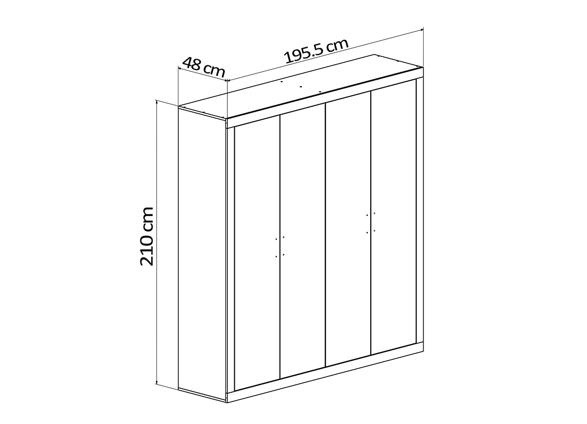 Armoire 4 portes battantes Kiara