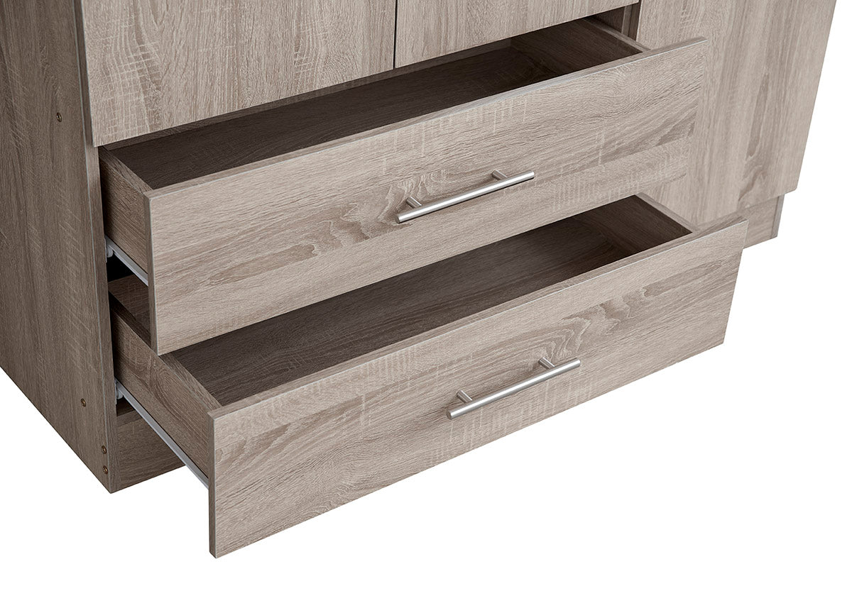 Dormitorio Completo: Armario 3 Puertas + Comoda + Mesitas de Noche + Cabecero