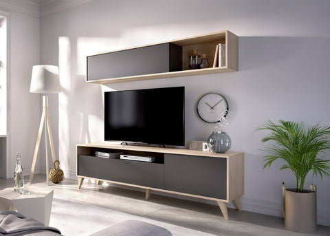 Conjunto Mueble de Salon Barcelona Grafito