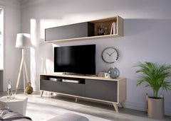 Conjunto Mueble de Salon Barcelona Grafito