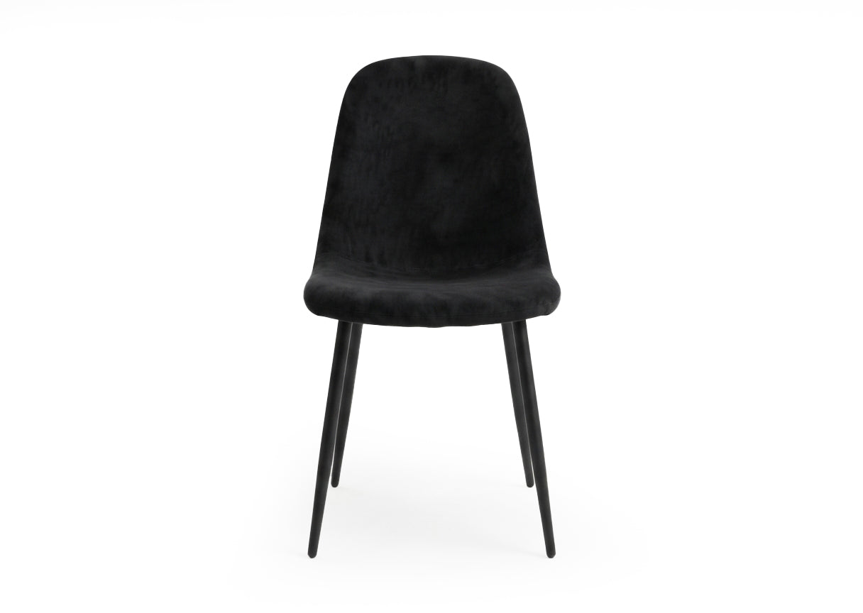 Silla de Comedor Riko en Terciopelo Negro
