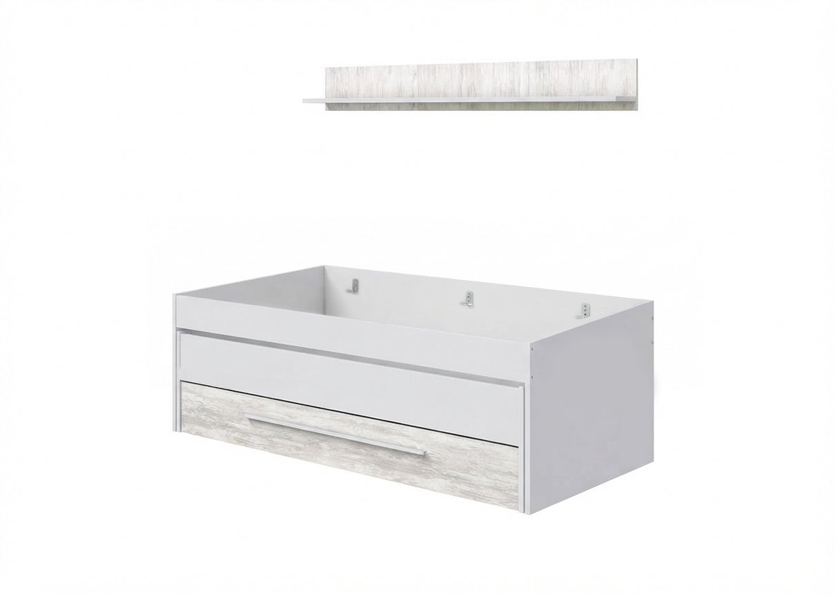 Cama Nido Juvenil Elliot con Estante + 1 Cajon