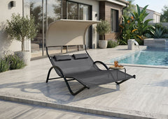 Tumbona Doble con Toldo Bellini. Muebles de Jardin o Terraza