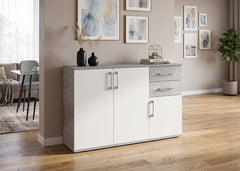 Comoda Aparador Joana 3 Puertas y 2 Cajones