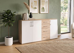 Comoda Aparador Joana 3 Puertas y 4 Cajones
