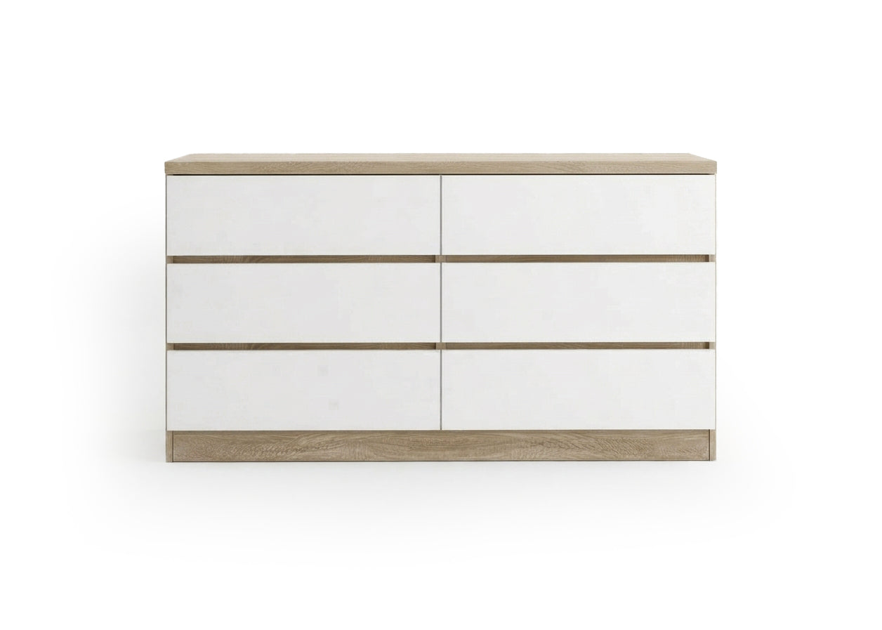 Comoda Aparador Estilo Nordico 6 Cajones