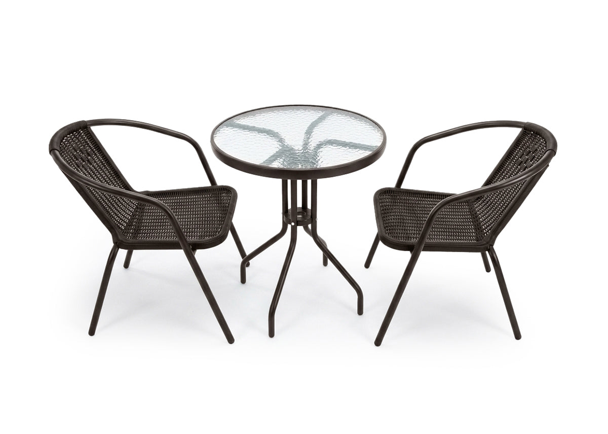 Conjunto Mesa + 2 Sillas Jagger. Muebles de Jardin y Terraza