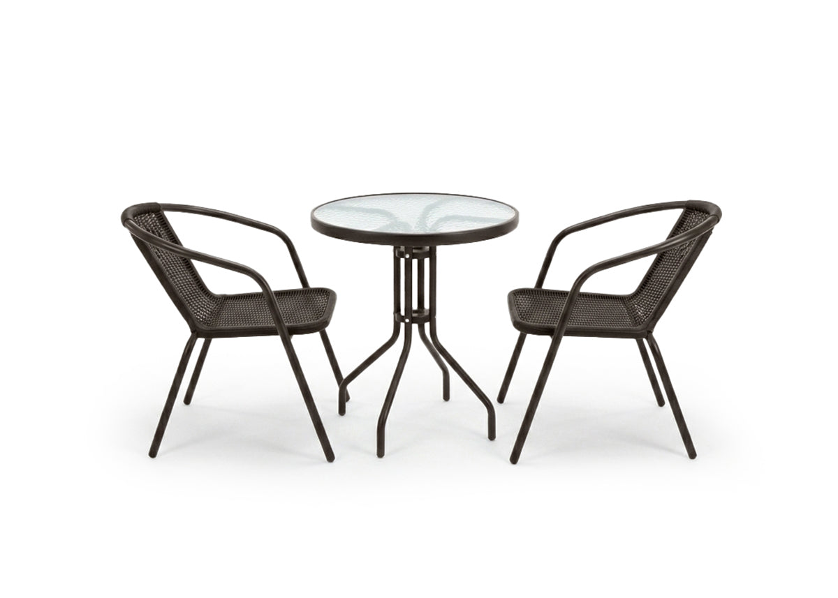 Conjunto Mesa + 2 Sillas Jagger. Muebles de Jardin y Terraza