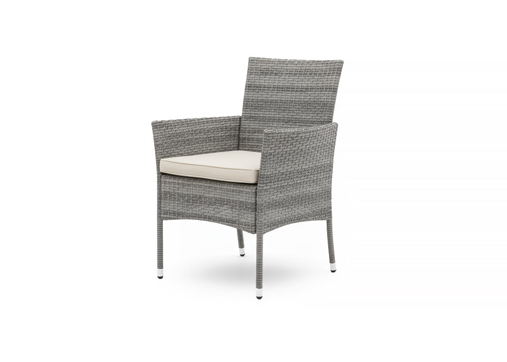 Conjunto Mesa Cuadrada + 4 Sillas de Ratan PE. Muebles de Jardin y Terraza