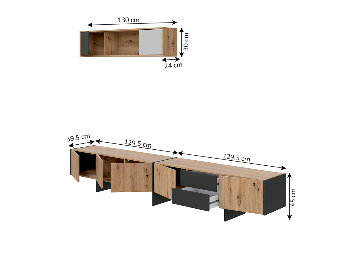 Conjunto Mueble de Salon Bali 259cm