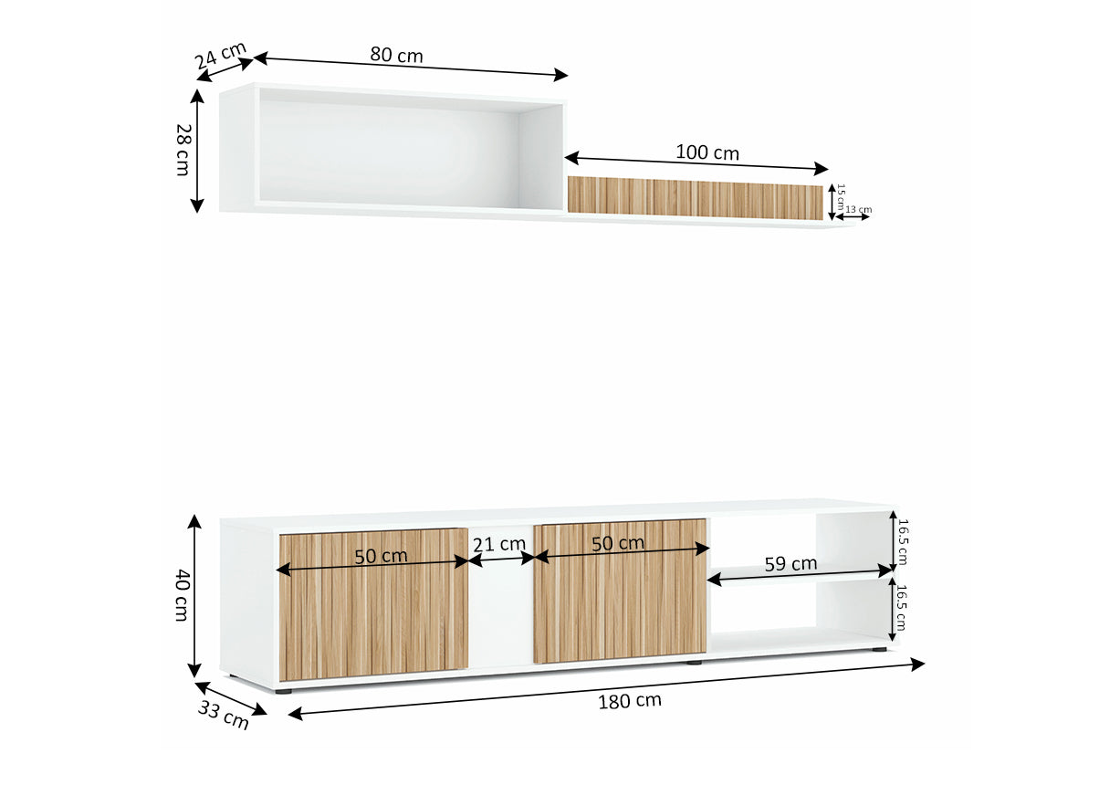 Conjunto Mueble de Salon Ecco 180cm