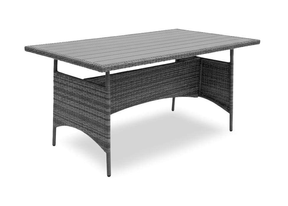 Mesa de Comedor + 6 Sillas en Ratan PE. Muebles de Jardin y Terraza