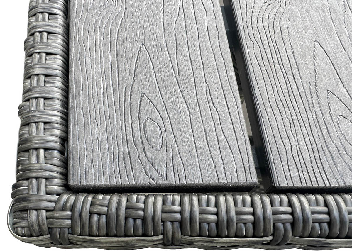 Mesa de Comedor + 6 Sillas en Ratan PE. Muebles de Jardin y Terraza