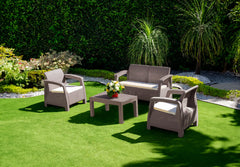 Sofá + 2 Sillones + Mesa de Centro CF. Muebles de Jardin y Terraza Ratan PE