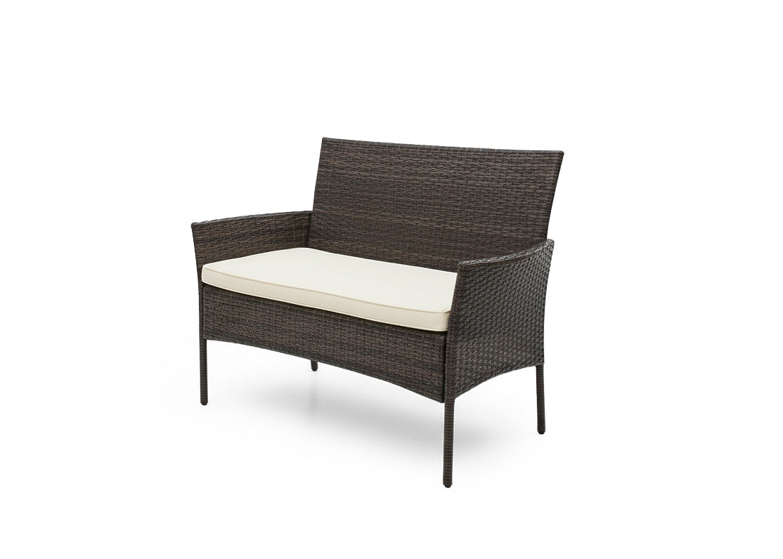 Conjunto Sofa + 2 Sillas + Mesa en Ratan PE. Muebles de Jardin y Terraza