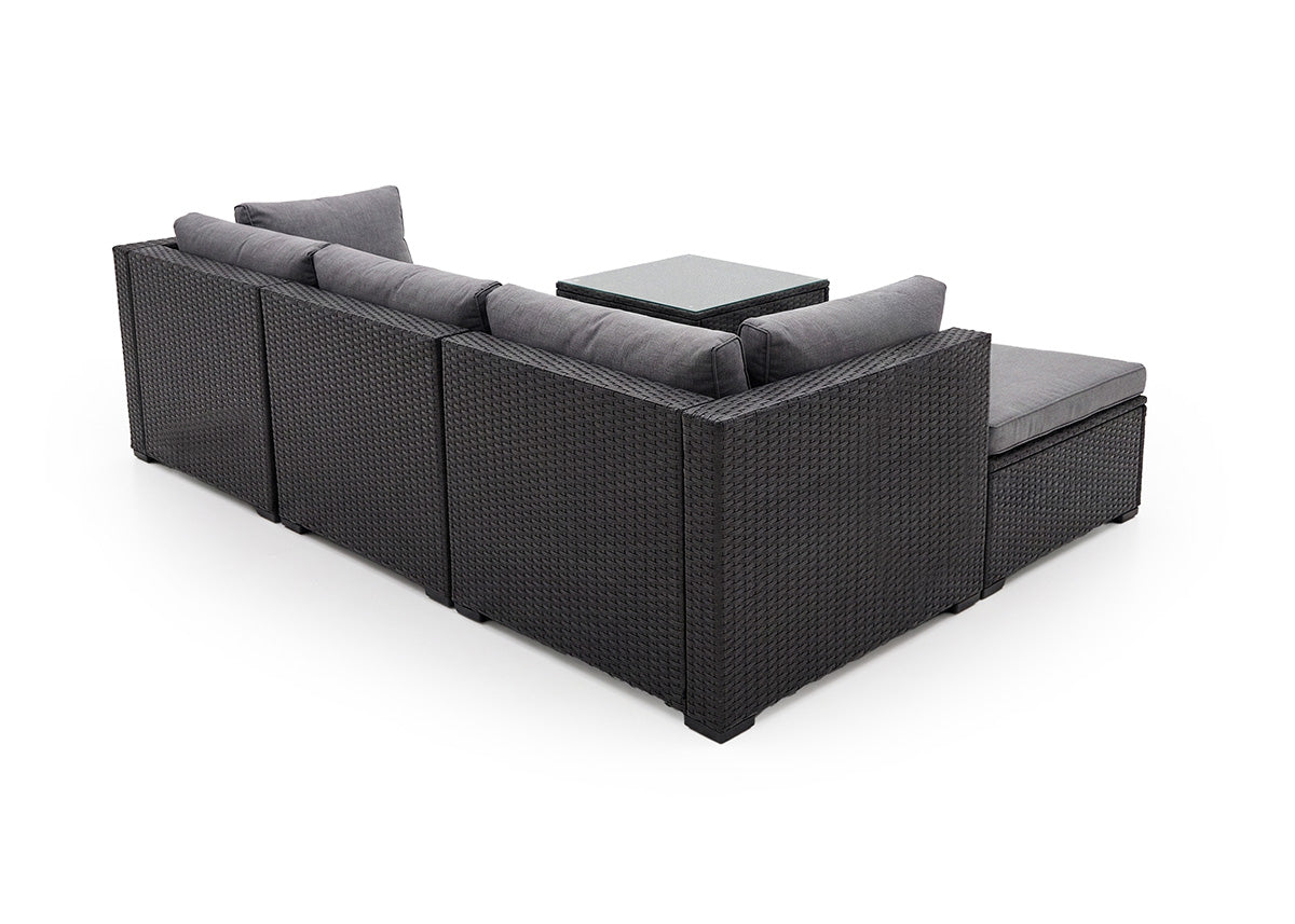 Sofa Chaise Longue Combo + Mesa de Ratan PE. Muebles de Jardin y Terraza