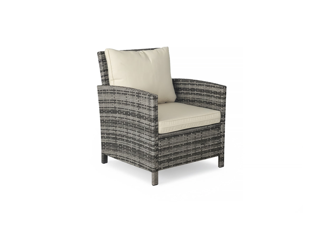 Sofa 3 Plazas + 2 Sillas + Mesa + 2 pufs en Ratan PE. Muebles de Jardin y Terraza