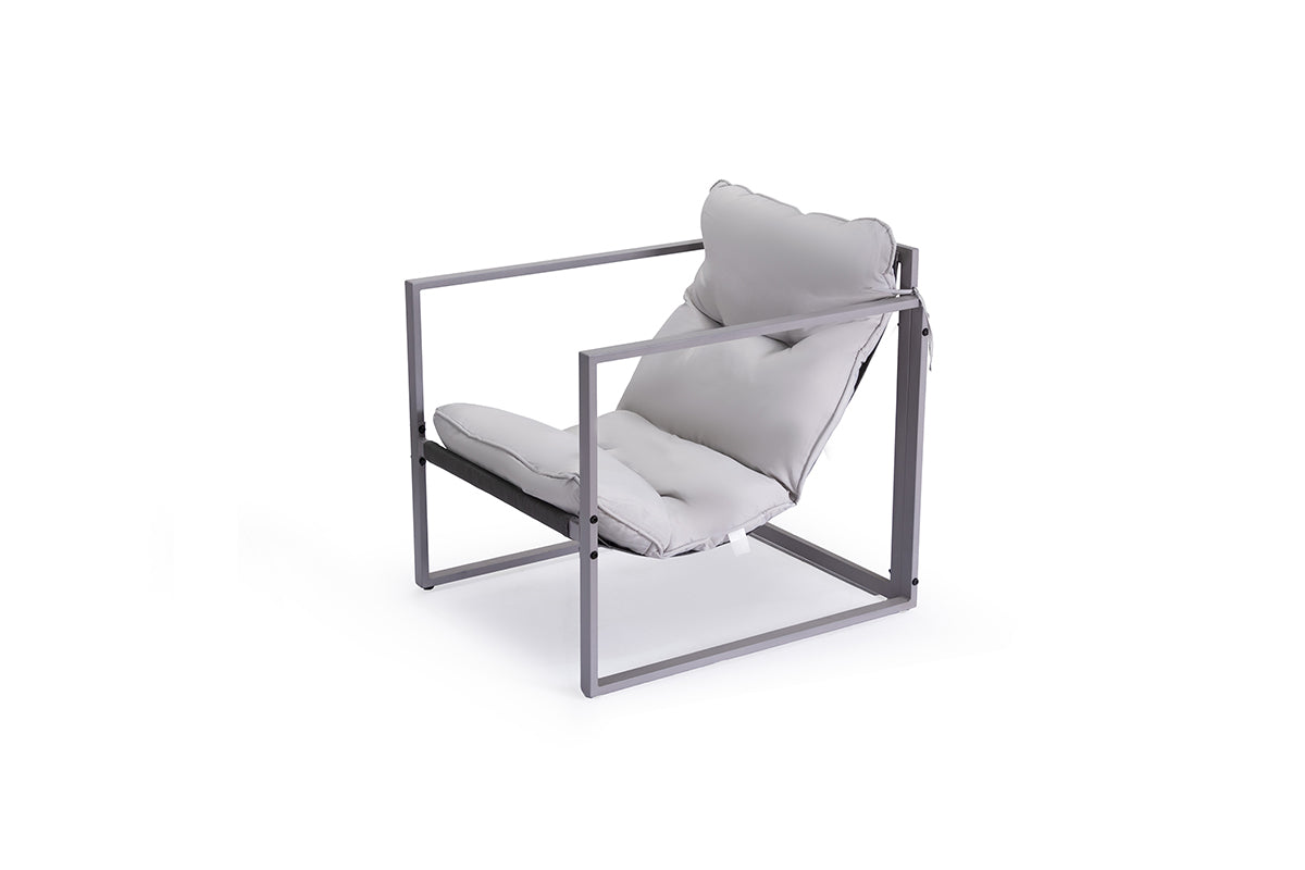 Conjunto Sofa + Mesa + 2 Sillas Roma. Muebles de Jardin y Terraza