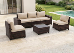 Sofa de Exterior Modular Javis en Ratan PE. Muebles de Jardin y Terraza