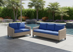 Set de Exterior, Sofa 3+2 Sanstar en Ratan PE. Muebles de Jardin y Terraza