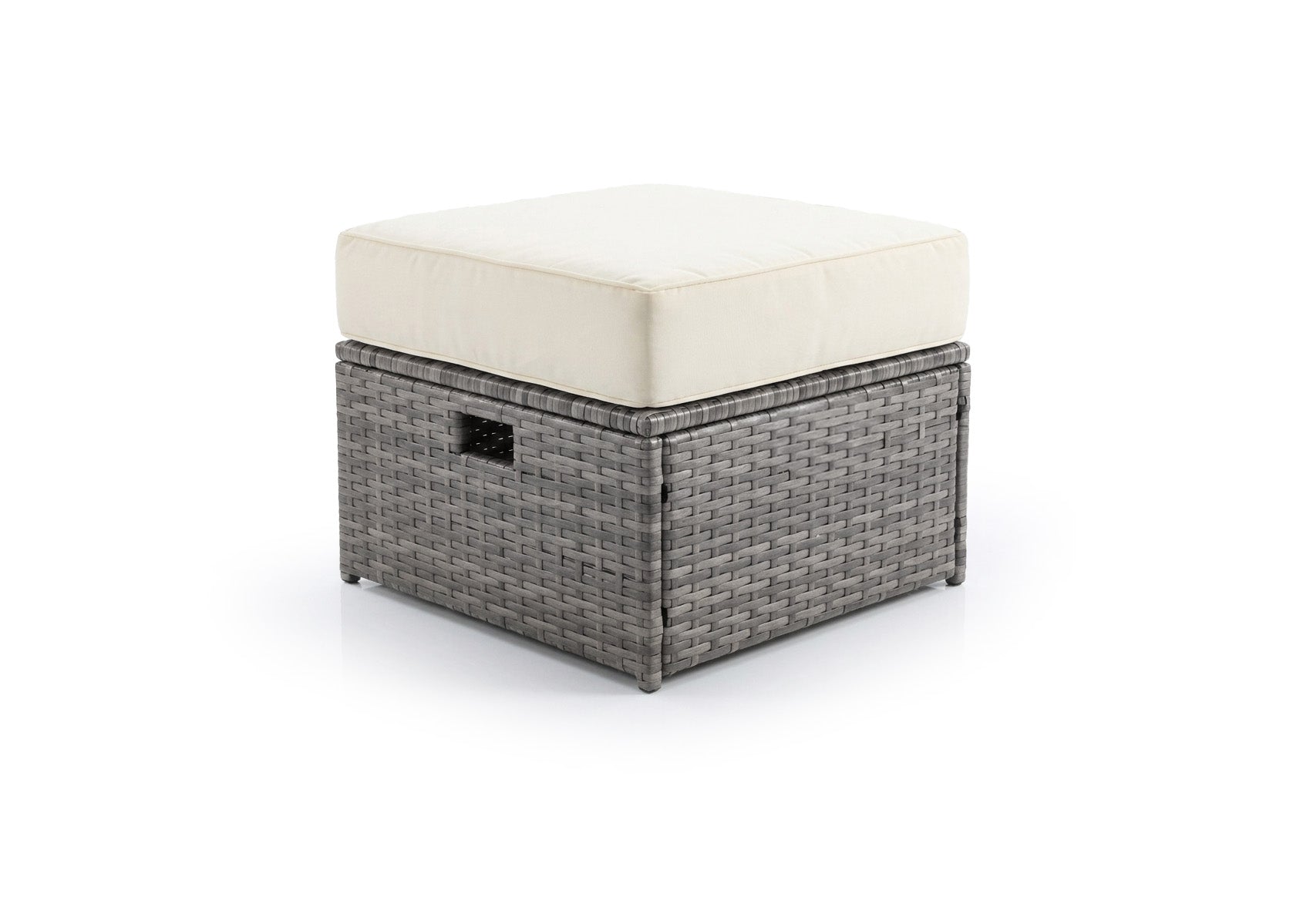 Sofa + 2 Sillones + 2 pufs + Mesa de Centro en Ratan PE. Muebles de Jardin y Terraza