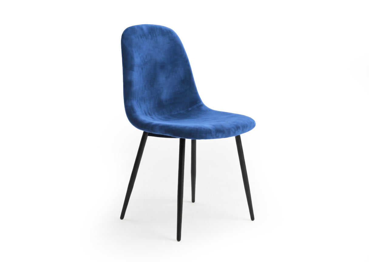 Silla de Comedor Riko en Terciopelo Azul