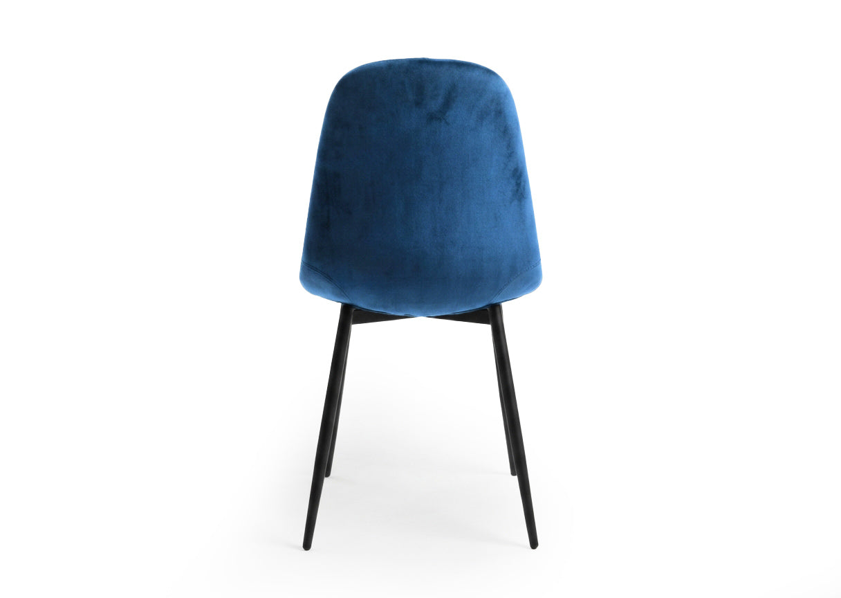 Silla de Comedor Riko en Terciopelo Azul